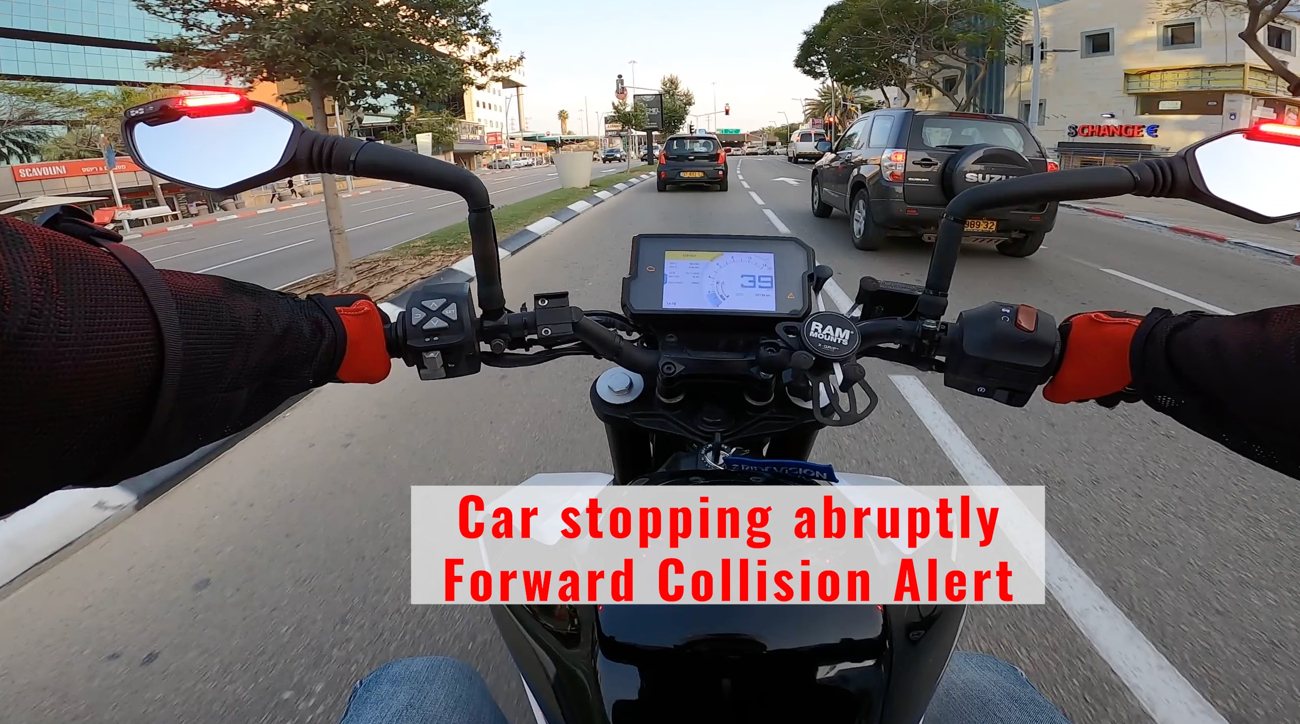 Load video: Wondering what&#39;s it like to use Ride Vision on your motorcycle? Here&#39;s how it looks.